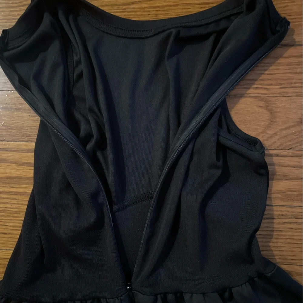 Corset Seam Ribbed Sleeveless Black Jumpsuit